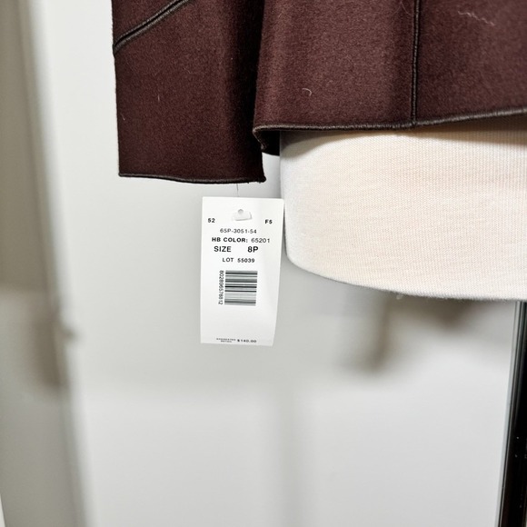 Harve Benard NWT  VTG Wool Structured Jacket Brown 8P - Picture 6 of 7